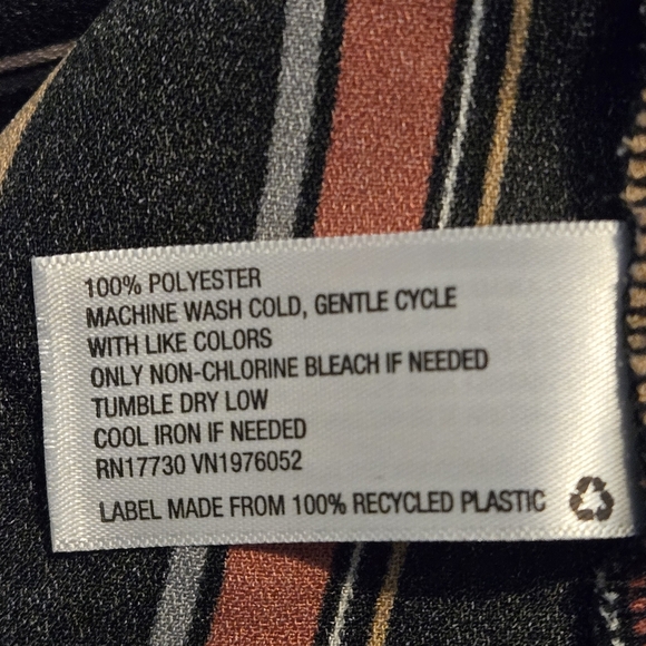 Xhilaration Womens M Striped V-Neck Pullover Wrap Dress Peplum Hi Lo Hemline - Picture 5 of 10